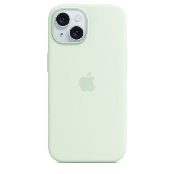 Apple iPhone 15 Silikon Case mit MagSafe"Blassmint iPhone 15