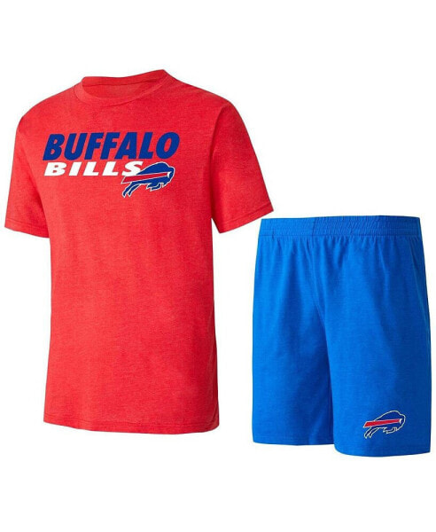 Men's Royal, Red Buffalo Bills Meter T-shirt and Shorts Sleep Set