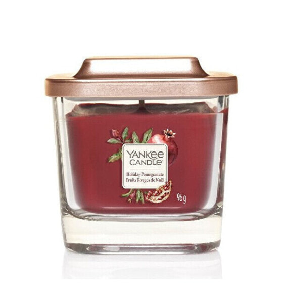 Aromatic candle small square Holiday Pomegranate 96 g