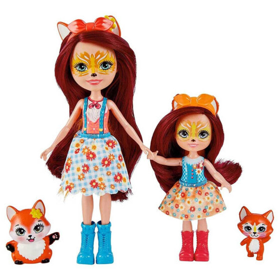 ENCHANTIMALS Felicity & Feana Fox Sister Dolls & 2 Animal Figures