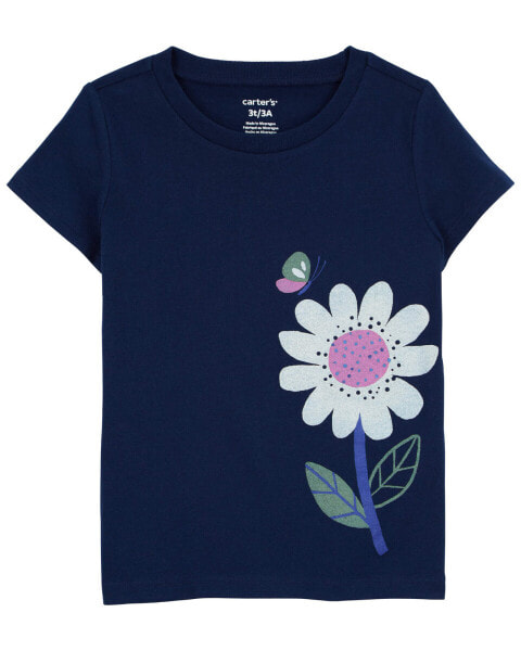 Toddler Blooming Flower Graphic Tee 5T