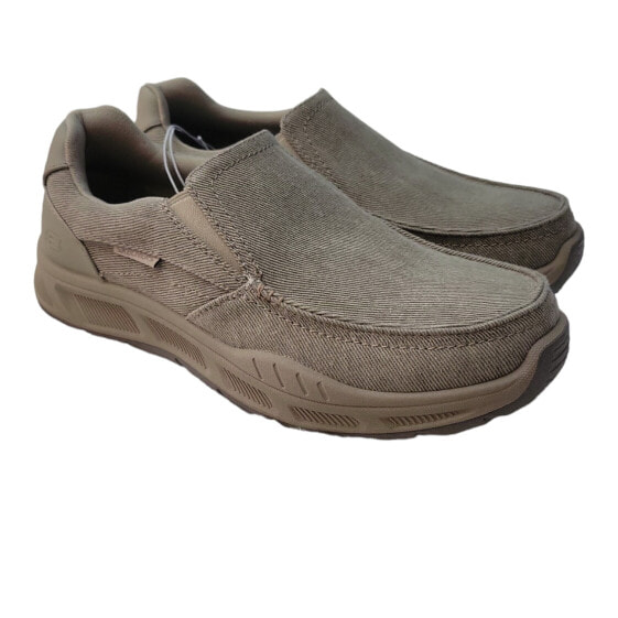 Skechers Men's Relaxed Roomier Fit Memory Foam Slip On Comfort Canvas Shoe