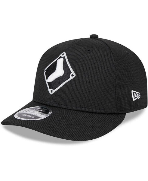 Бейсболка с наплечником New Era Black Chicago White Sox 2024 для тренировок 9FIFTY Snapback Hat