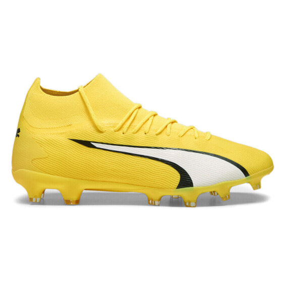 Puma Ultra Pro Firm GroundArtificial Ground Lace Up Soccer Cleats Mens Yellow Sn