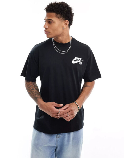 Nike SB chest logo t-shirt in black