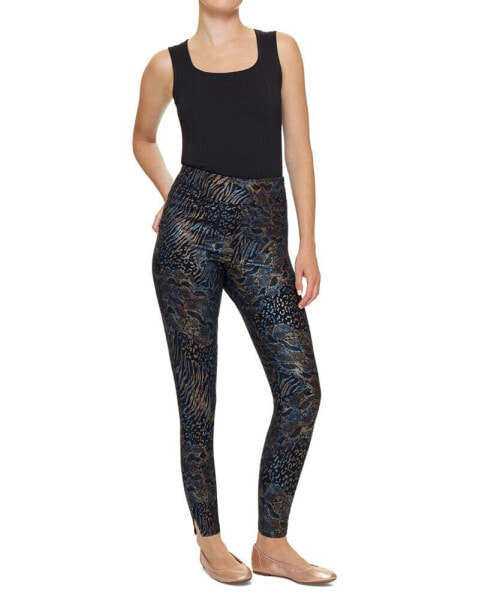 Women's High-Rise Mixed Animal-Print Leggings