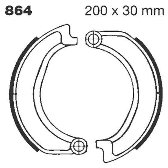 EBC Plain Series Organic 864 Brake Shoe