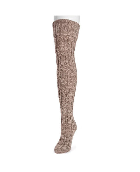 Women's Cable Knit Over the Knee Socks