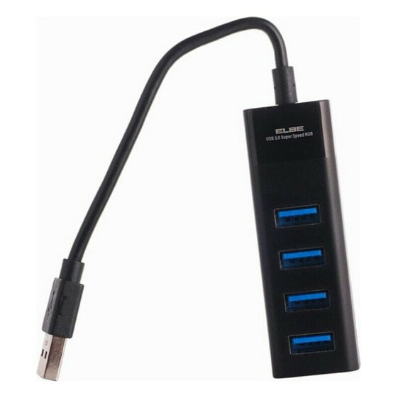 USB-хаб на 4 порта 3.0 ELBE HUB-401 Чёрный