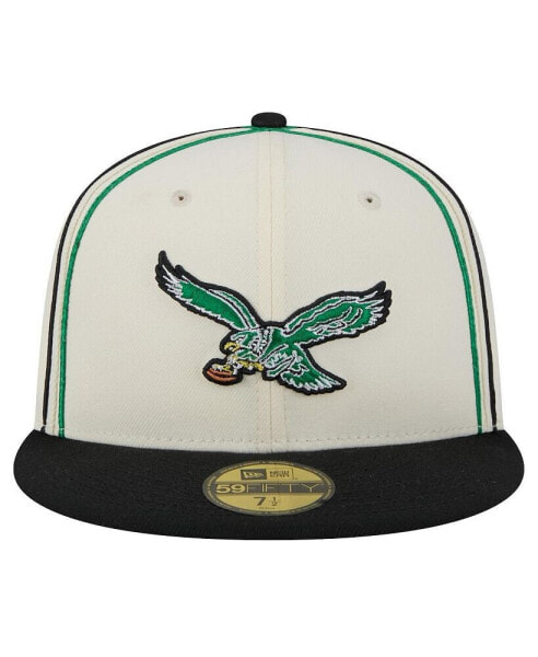 Men's Cream Philadelphia Eagles Soutache 59FIFTY Fitted Hat