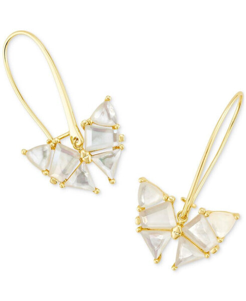 14k Gold-Plate Mother of Pearl Butterfly Drop Earrings (Also in Abalone)