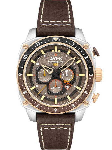AVI-8 AV-4100-05 Mens Watch Hawker Hunter Dual Time Chronograph 43mm 5ATM