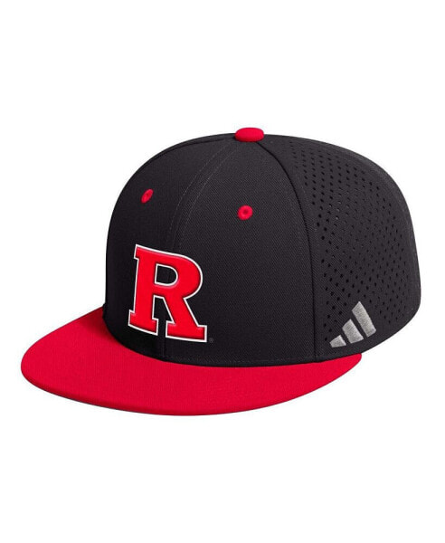 Men's Black Rutgers Scarlet Knights On-Field Baseball Fitted Hat