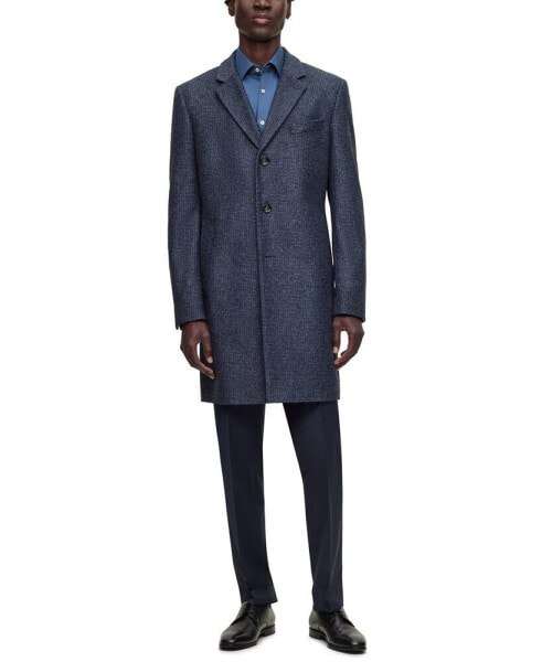 Men's Patterned Slim-Fit Formal Coat
