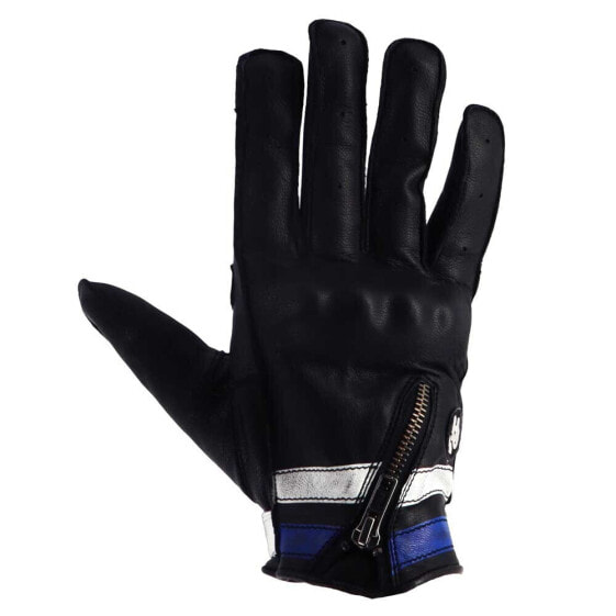 HELSTONS Ziper leather gloves