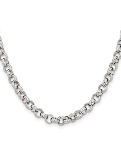 Chisel stainless Steel 6mm 36 inch Rolo Chain Necklace