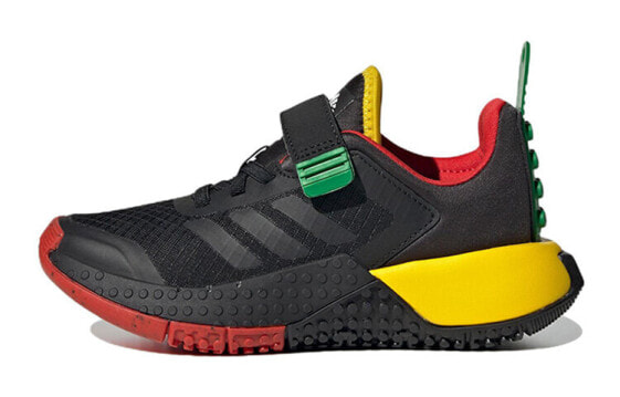 儿童 LEGO/乐高 x adidas Sport Dna 舒适潮流 耐磨防滑 低帮 运动休闲鞋 黑黄