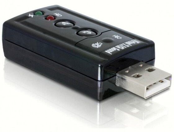 Delock USB Sound Adapter 7.1 - 2x3.5mm - USB2.0 - Black