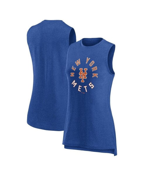 Women's Heather Royal New York Mets What Goes Around Tank Top