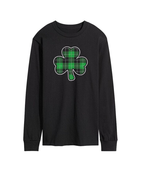 Men's Plaid Clover Long Sleeves T-shirt