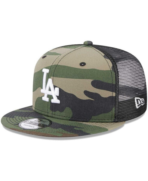 Men's Camo Los Angeles Dodgers Trucker 9FIFTY Snapback Hat