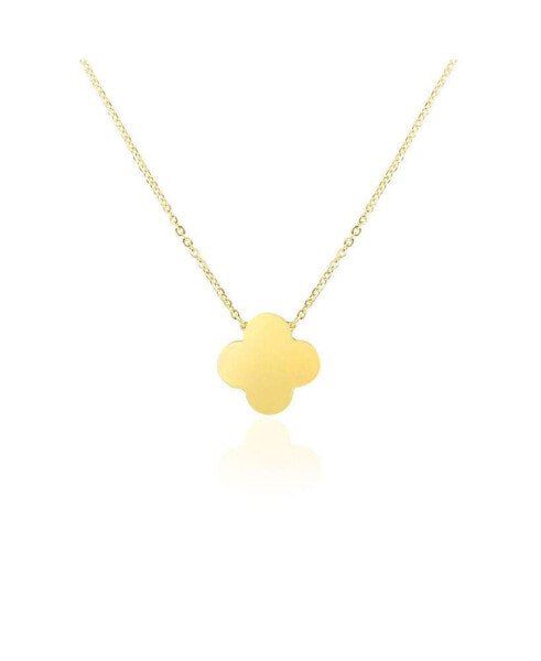 Extra Large Gold Single Clover Necklace
