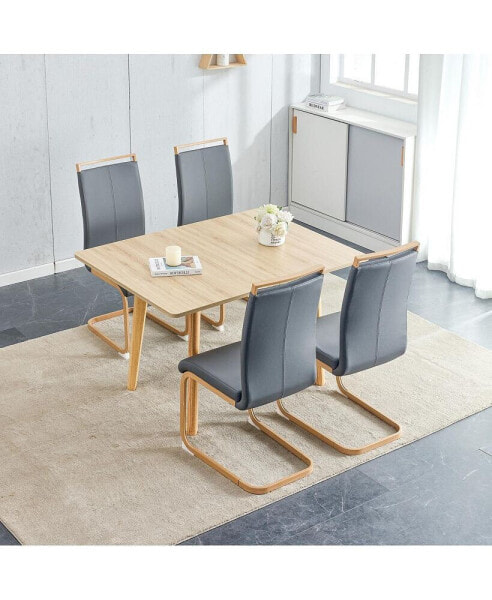Foldable Computer Desk Set with Modern Chair