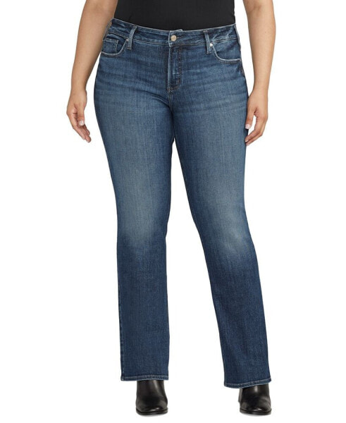 Джинсы Silver Jeans Co. plus Size Elyse Mid-Rise Comfort-Fit Slim Bootcut