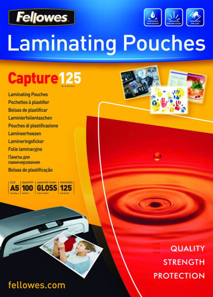 Fellowes ImageLast A5 125 Micron Laminating Pouch - 100 pack - Transparent - Plastic - A5 - 216 mm - 1 mm - 160 mm