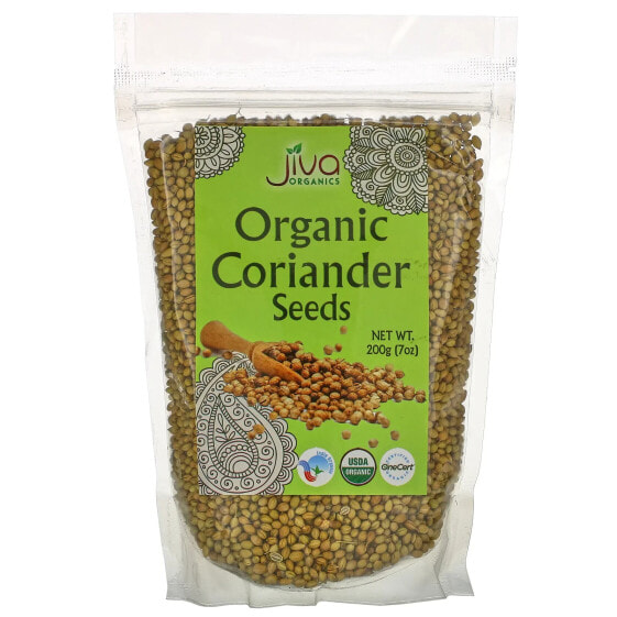 Jiva Organics, Органические семена кориандра, 200 г (7 унций)