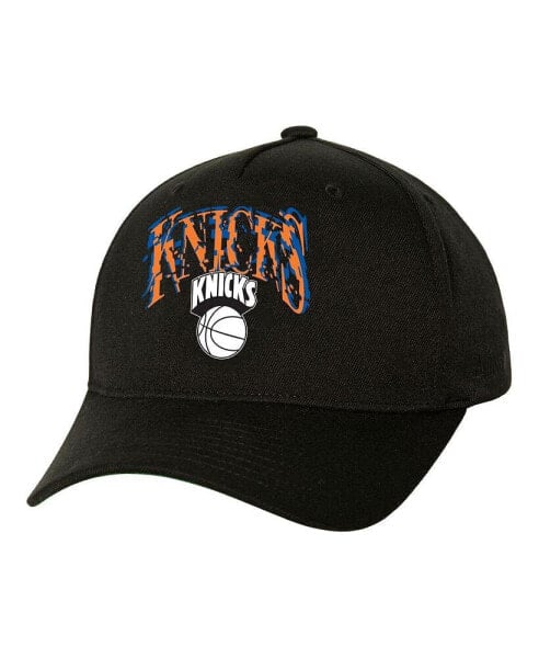 Men's Black New York Knicks SUGA x NBA by Capsule Collection Glitch Stretch Snapback Hat
