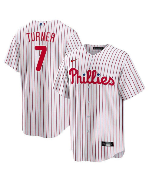 Men's Trea Turner White Philadelphia Phillies Home Replica Player Jersey