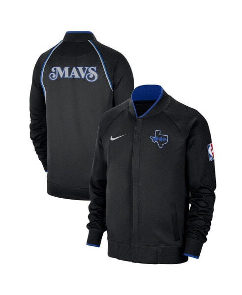 Men's Black Dallas Mavericks 2023/24 City Edition Authentic Showtime Performance Raglan Full-Zip Jacket