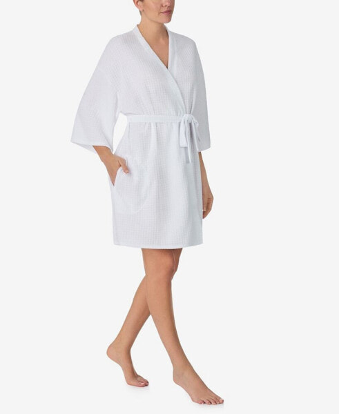 Women's 3/4 Kimono Sleeve Short Robe