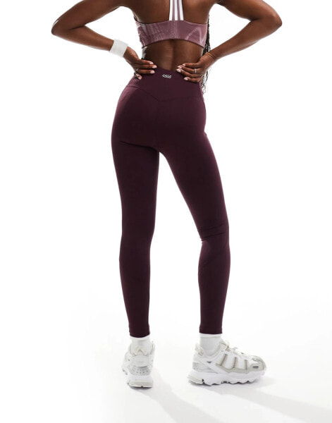 ASOS 4505 Icon bum sculpt gym legging in burgundy