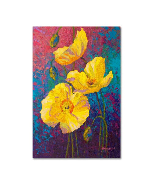 Marion Rose 'Yel Poppies' Canvas Art - 19" x 12" x 2"