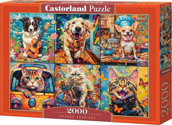 Castor Puzzle 2000 elementów Pieski Kotki Zwierzštka domowe