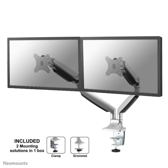 Кронштейн NewStar Select MONITOR ARM DESK MOUNT - Clamp/Bolt-through - 9 kg - 25.4 cm (10") - 81.3 cm (32") - 100 x 100 mm - Silver