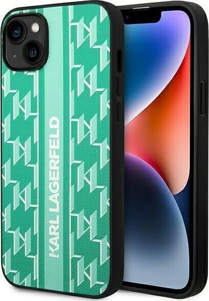 Karl Lagerfeld Etui Karl Lagerfeld do iPhone 14 Plus 6,7" hardcase zielony/green Monogram Stripe