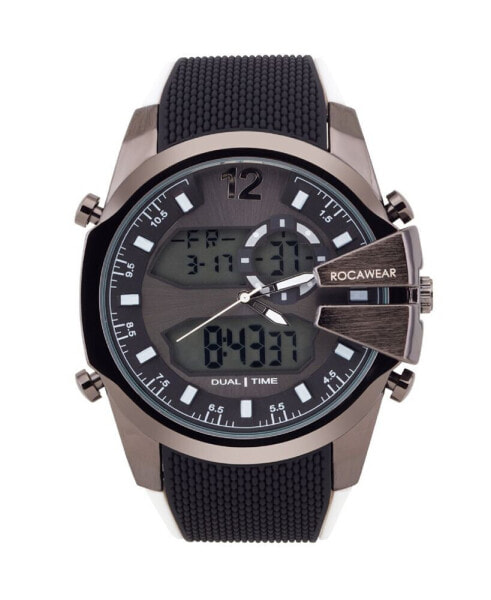 Часы Rocawear Analog Digital Silicone Black White Watch