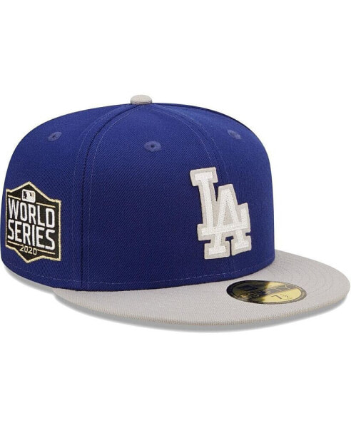 Men's Royal, Gray Los Angeles Dodgers 2020 World Series Champions Letterman 59Fifty Fitted Hat