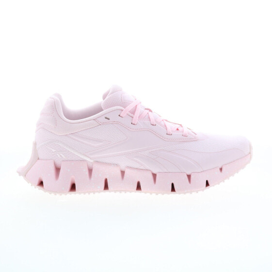 Reebok Zig Dynamica 4 Womens Pink Canvas Lace Up Lifestyle Sneakers Shoes