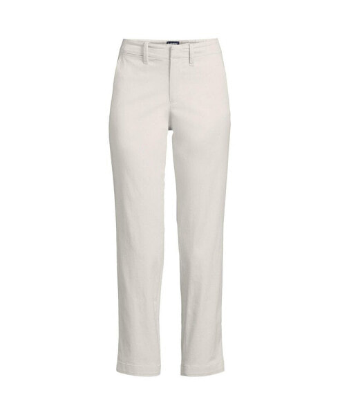 Petite Mid Rise Classic Straight Leg Chino Ankle Pants