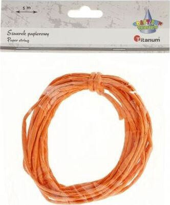 Декоративные элементы Titanum Sznurek бумажный 3,5 мм х 5 м, оранжевый