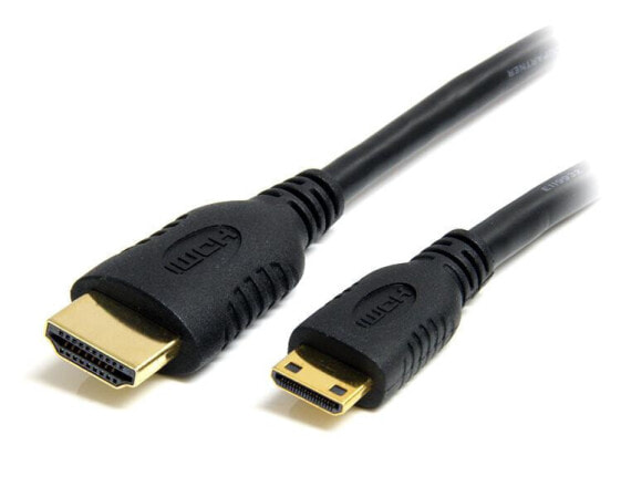 StarTech.com 50cm Mini HDMI to HDMI Cable with Ethernet - 4K 30Hz High Speed Mini HDMI to HDMI Adapter Cable - Mini HDMI Type-C Device to HDMI Monitor/Display - Durable Video Converter Cord - 0.5 m - HDMI Type A (Standard) - HDMI Type C (Mini) - 3D - Audio Return Chan