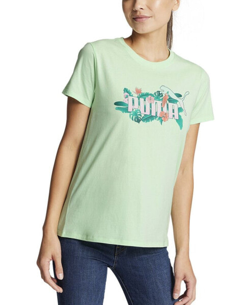 Women's The Tropics Cotton Logo-Graphic T-Shirt