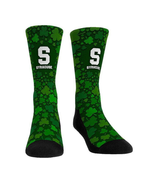 Men's and Women's Socks Syracuse Orange St. Patrick's Day Shamrock Crew Socks