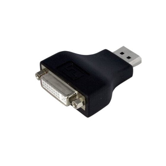 Адаптер DisplayPort к DVI-D Startech.com Compact - преобразователь видеосигнала 1080p - для монитора/дисплея DP к DVI - разъем DP на зацепке - черный.