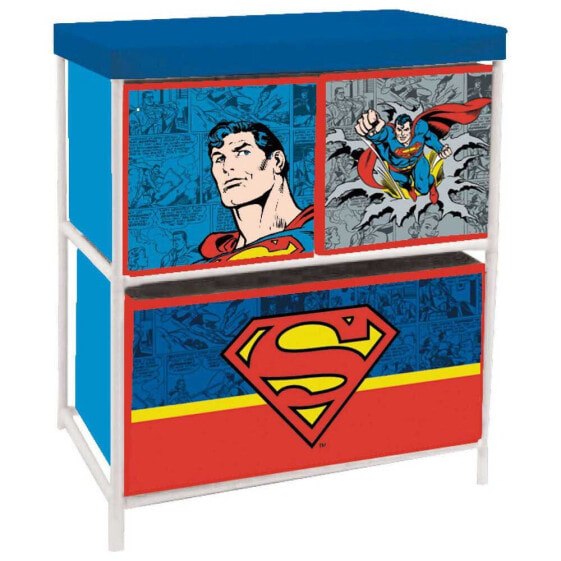 SUPERMAN 3 Drawer Storage Shelf