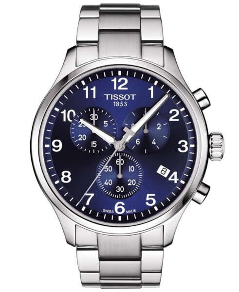 Men's Swiss Chronograph Chrono XL Classic T-Sport Stainless Steel Bracelet Watch 45mm